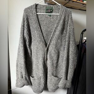 Abercrombie & Fitch Gray Wool Knit Cardigan Sweater